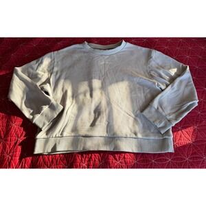 The Label The Sweatshirt 1008 Womens GrayCotton French Terry Crewneck Pullover2X